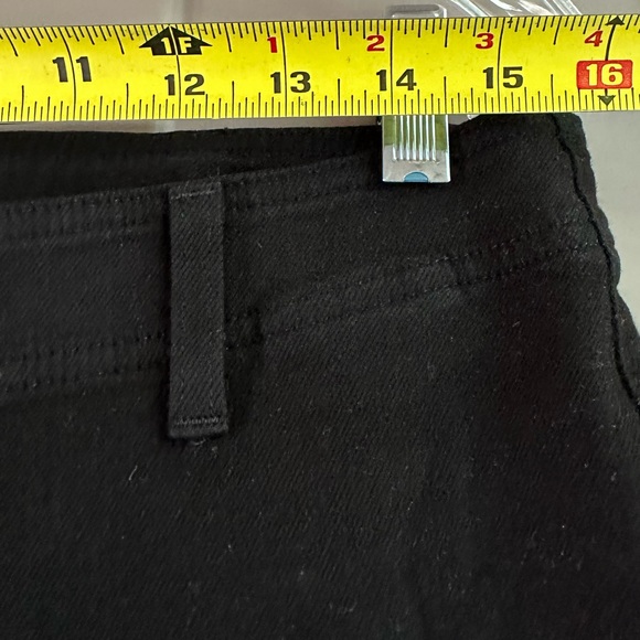 Paige Nellie Wide Leg Cropped Ankle Black Overdye Denim Jeans size 31 - Picture 12 of 15